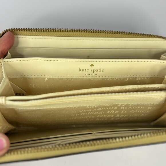 Kate Spade New York Glitter Zip-Around Wallet – Gold Sparkle - Picture 7 of 8